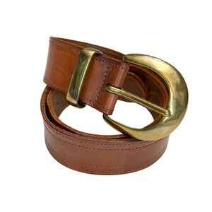Vintage Ports International Cognac Leather Belt